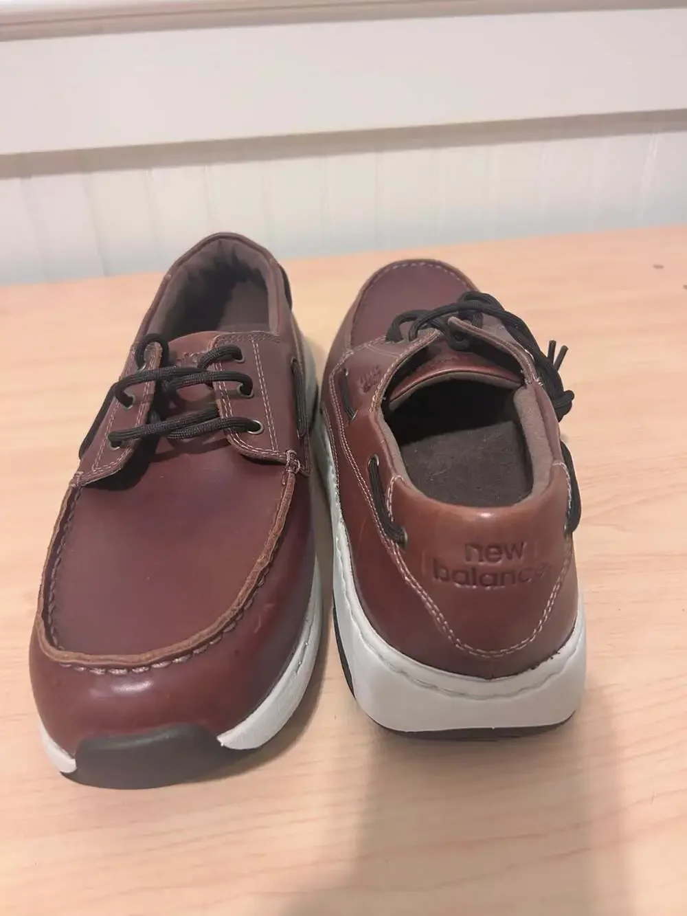 New Balance MD1200SB Brown Leather Boat Shoes Men's Size 11.5